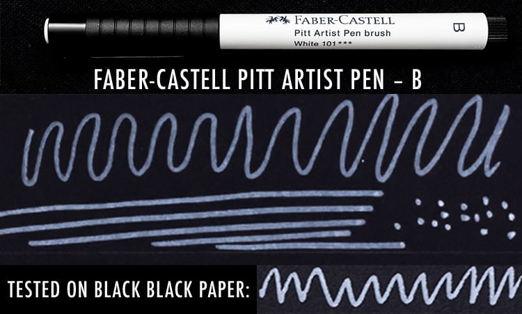 Faber-Castell Pitt Artist Pens - 3 set of white, B