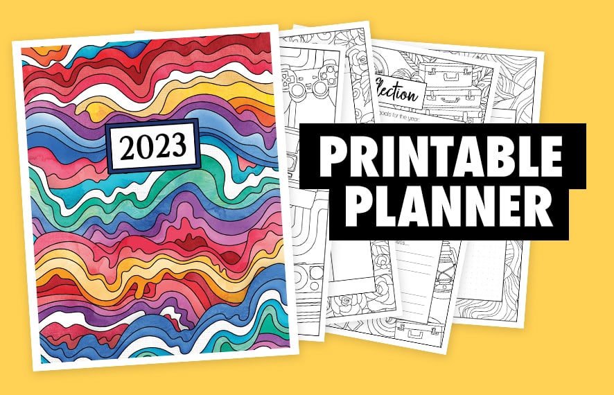 2023 Printable Coloring Planner - Sarah Renae Clark - Coloring Book Artist  and Designer