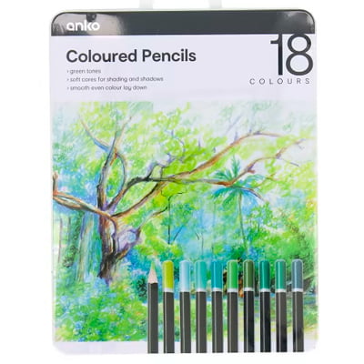 Ombre Green Grammar Pencil Set By Newton and the Apple