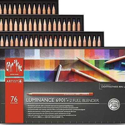 Caran d’Ache Luminance colored pencils box art 76 pieces