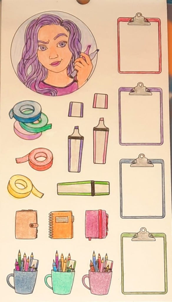 Functional Printable Stickers (090) - Sarah Renae Clark - Coloring Book  Artist and Designer