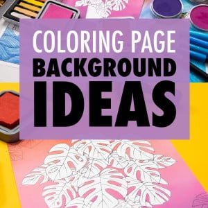 Masking and Background Ideas for Coloring Pages