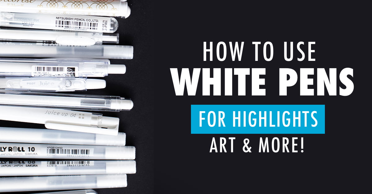 How to Use White Pens (For Highlights, Art & More!)  White Pens: Part 3 -  Sarah Renae Clark - Coloring Book Artist and Designer