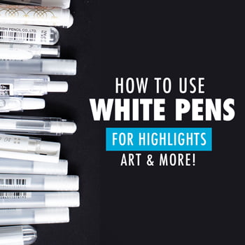 A line up of white pens