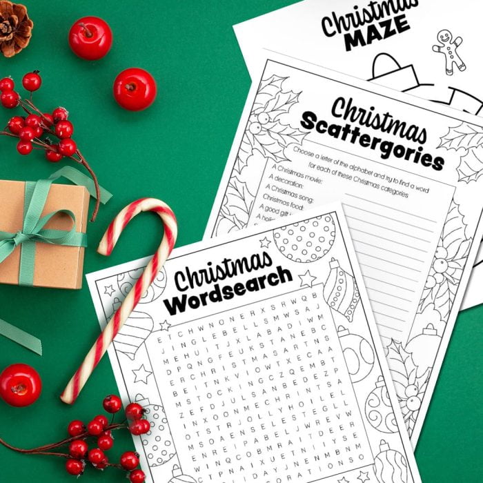 Family Christmas Activity Pages with wordsearches, mazes and fun for the whole family.
