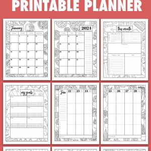 Free printable 2024 Planner (January)