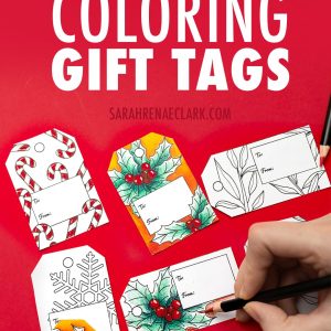Free colored in christmas printable gift tag template