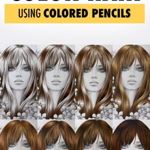 A beginner Tutorial on How to Color Hair Using Faber-Castell Colored Pencils.