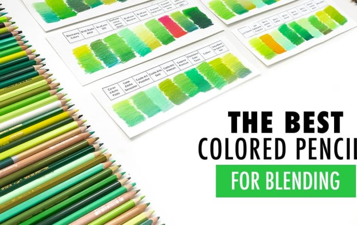 The best colored pencils for Blending with green prismacolor pencils, faber-castell and derwent colored pencils.