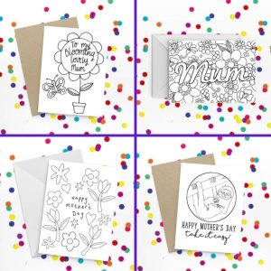 4 More Free Printable Mother's Day Coloring Cards