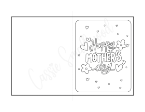 Here are 26 Unique Printable Mother’s Day Cards To Color from Cassie Smallwood including florals, stars, hearts ect.