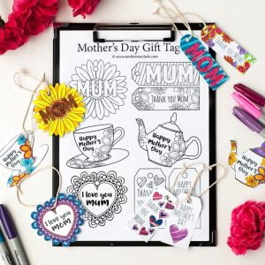 a personalized printable coloring gift tag is a great gift for any mom.