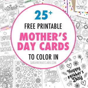 Free Printable Coloring Mother's Day Cards to enjoy