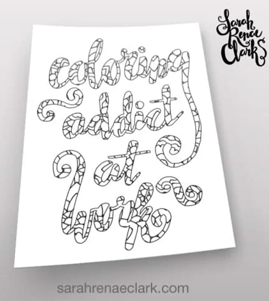 Free Coloring addict at work coloring page
