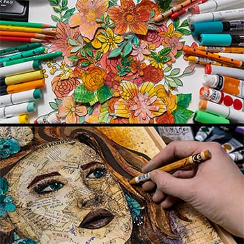 Creating EPIC Coloring Pages with Mixed Media