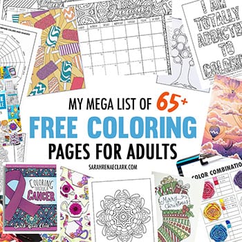 65+ Free Coloring Pages for Adults