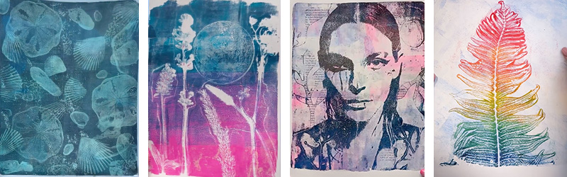 Nadya's mixed media prints artwork