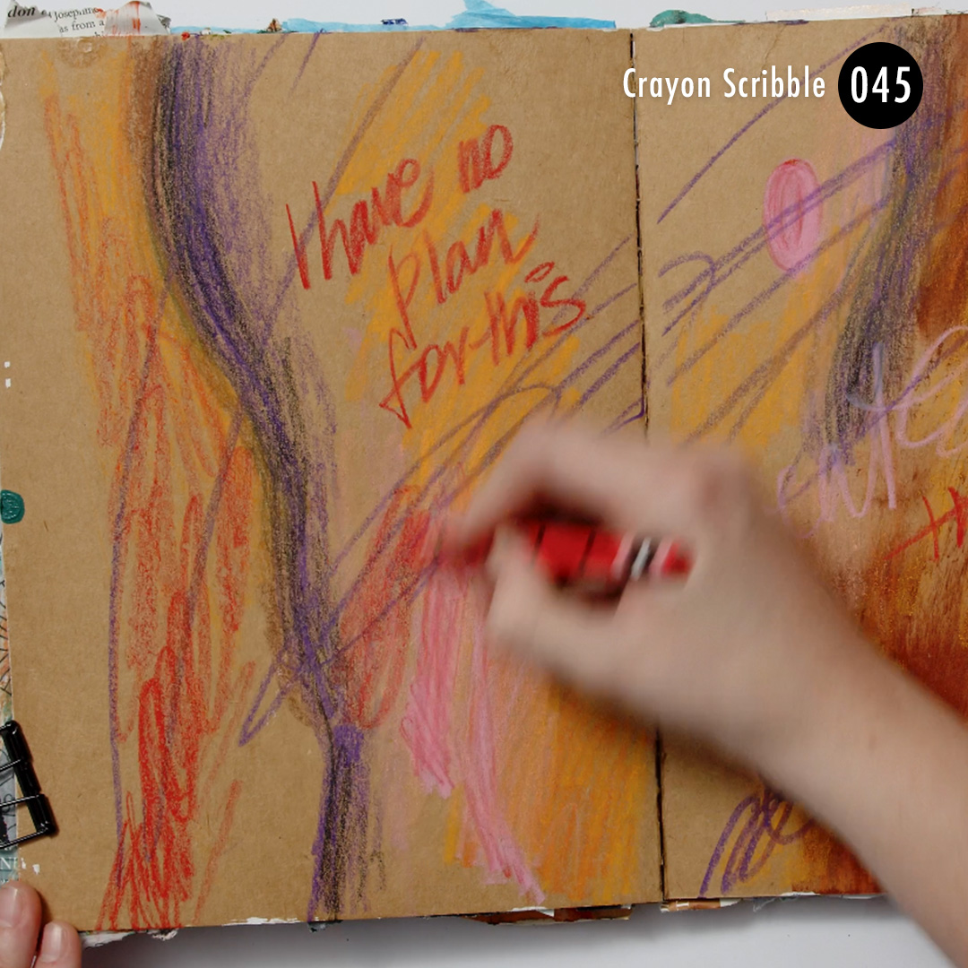 Crayon Scribbles - Mixed Media Technique in your art journal