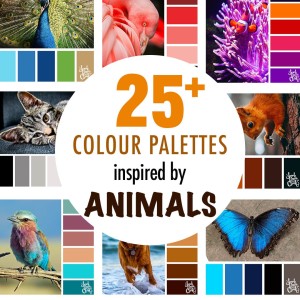 Color palette and color combination to help with color inspiration for any art project inspired by animals