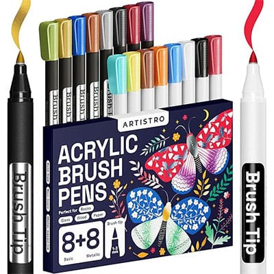 Artistro acrylic paint pen with brush tips