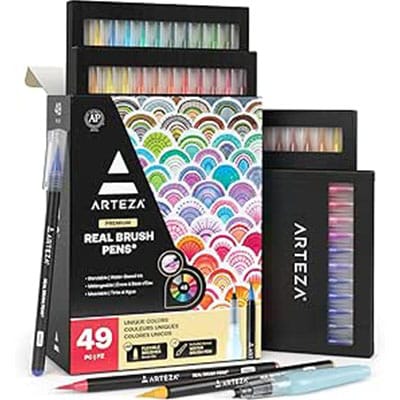 Arteza Premium RealBrush Water-based Markers