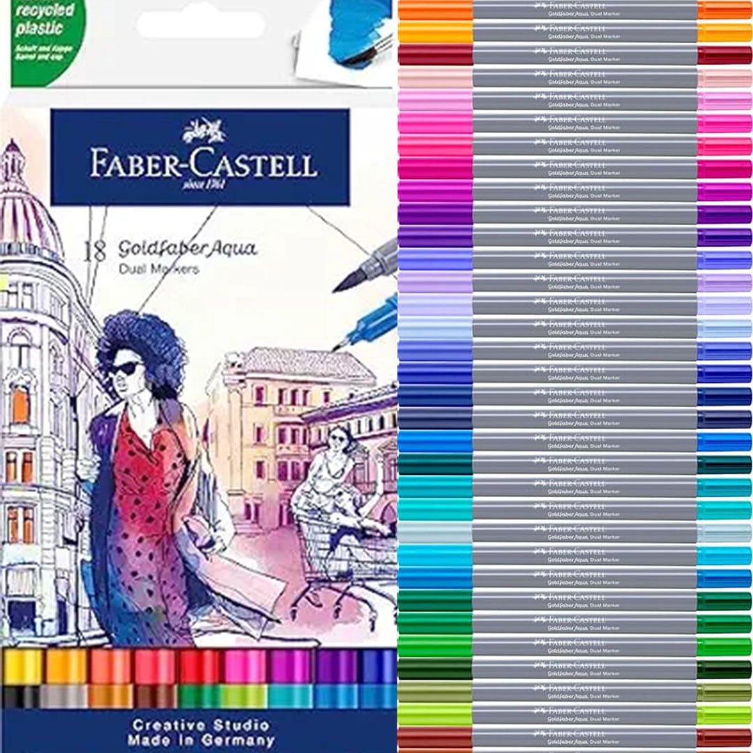 Faber-Castell Goldfaber Aqua dual-ended markers are a great Christmas gift idea for a creative person