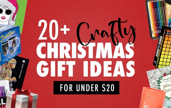 Over 20 arty Christmas Gift Ideas for under $20 for creative people