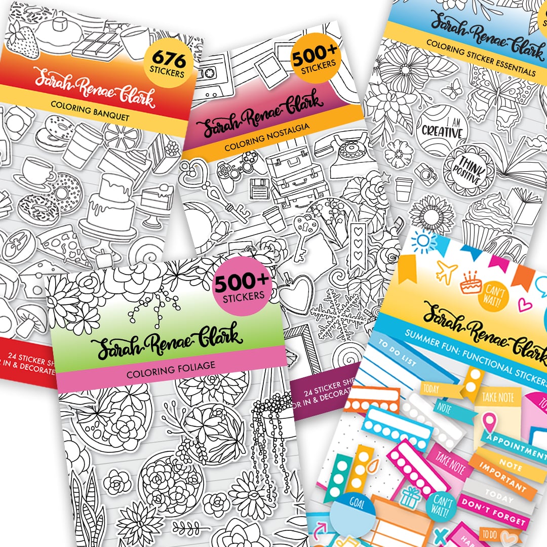 Colouring Sticker books for creative people