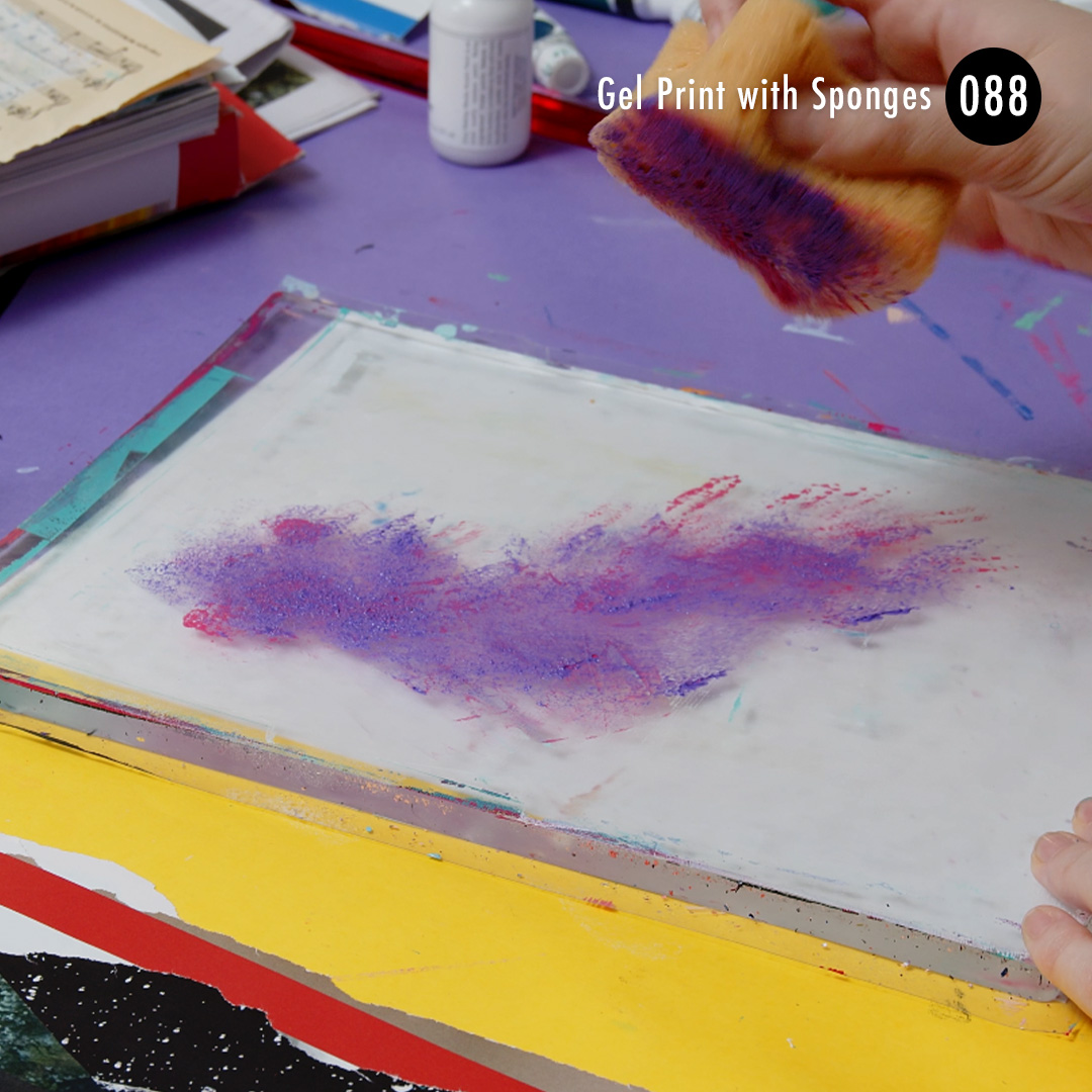 use sponges to create texture in your mixed media artwork