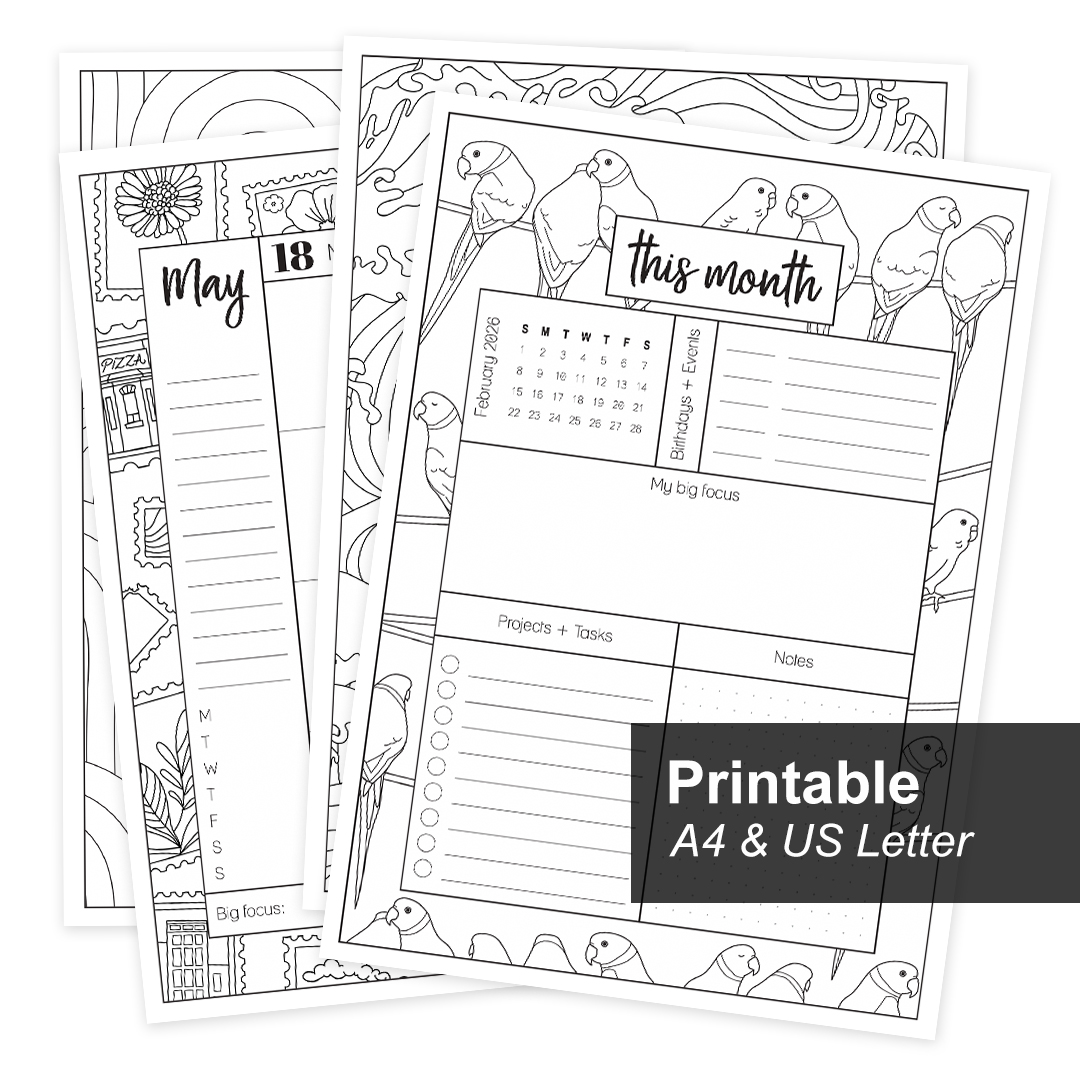 Printable Coloring Planner