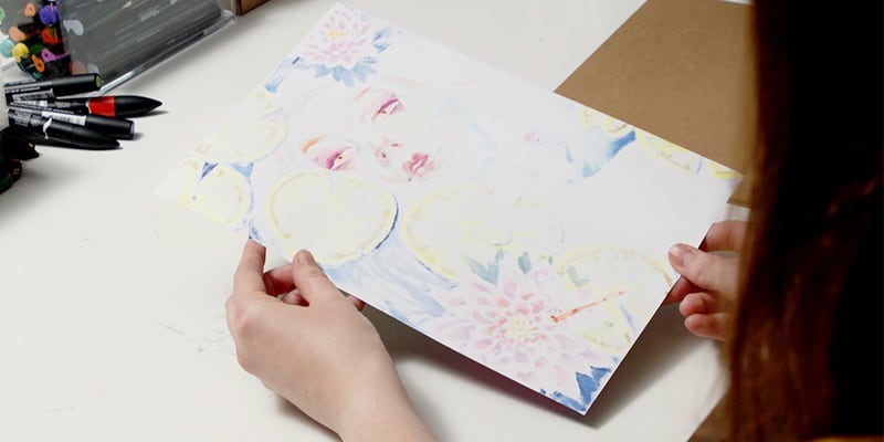 Alcohol Markers bleeding through yupo paper