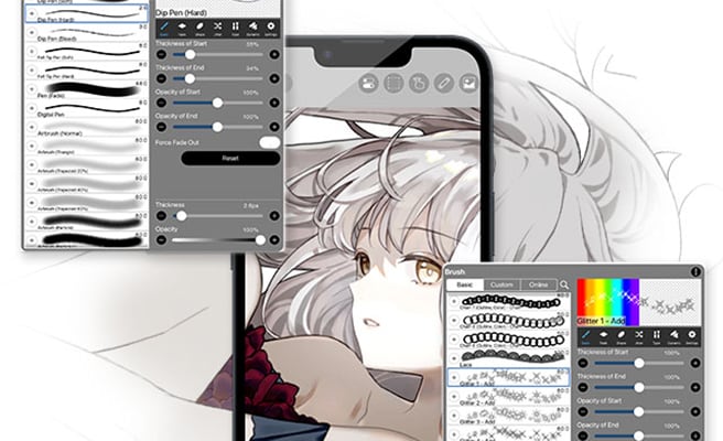 Ibis Paint Drawing app UI